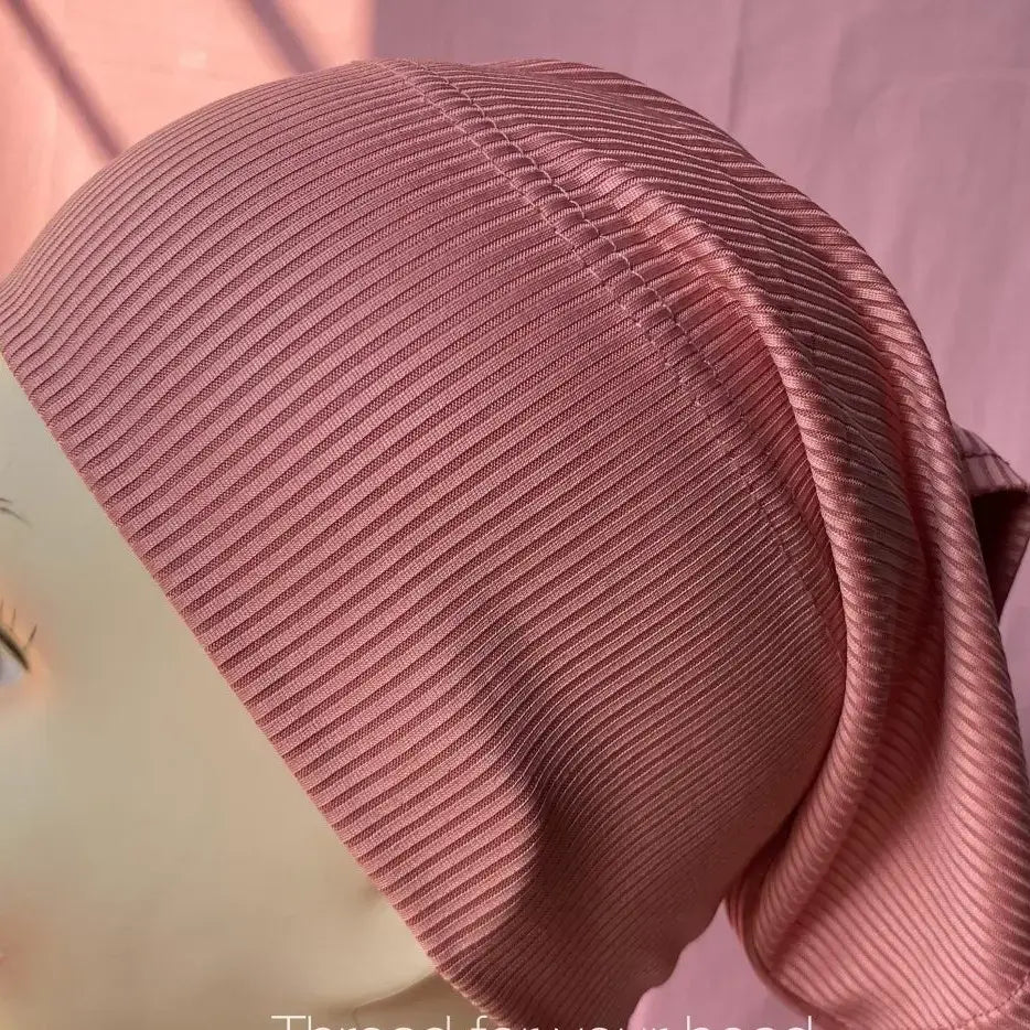 Ribbed Jersey Tube Caps