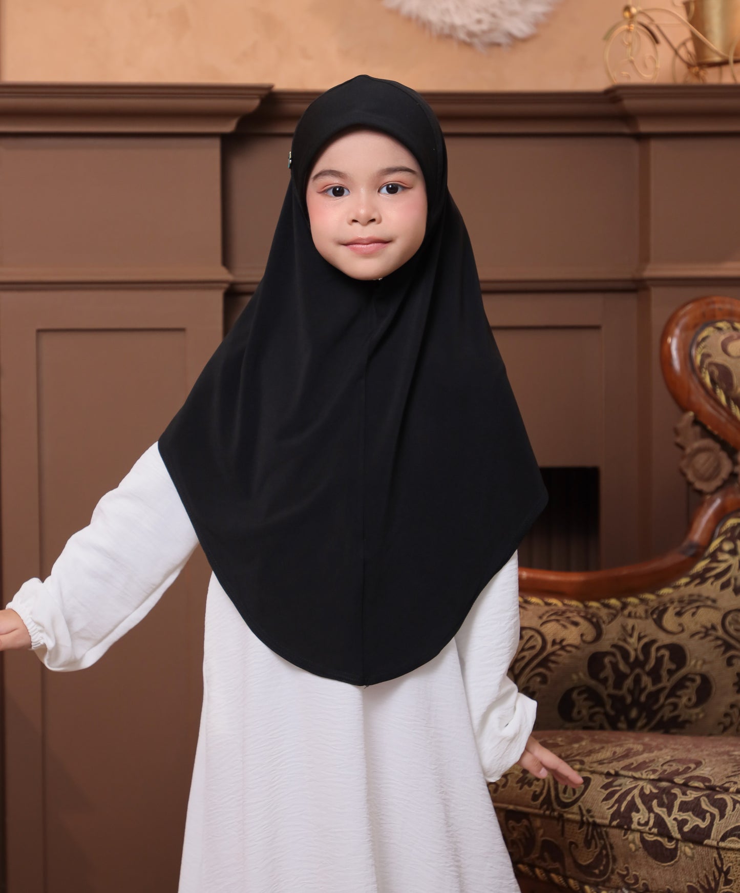Soft Jersey/ Cooling fabric/ Malaysian Instant Hijabs/ Black