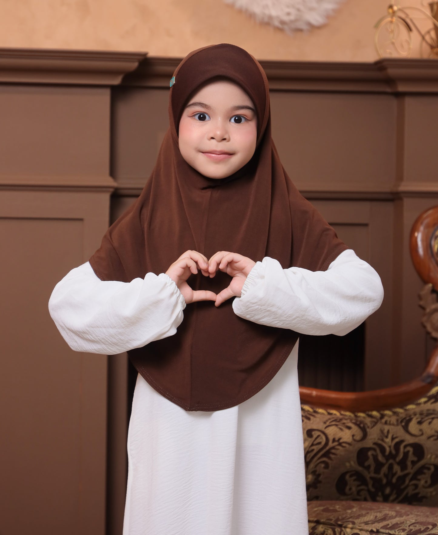 Soft Jersey/ Cooling fabric/ Malaysian Instant Hijabs/ Chocolate