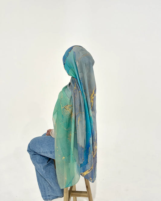 Marble Crystal - Printed Modal Hijab