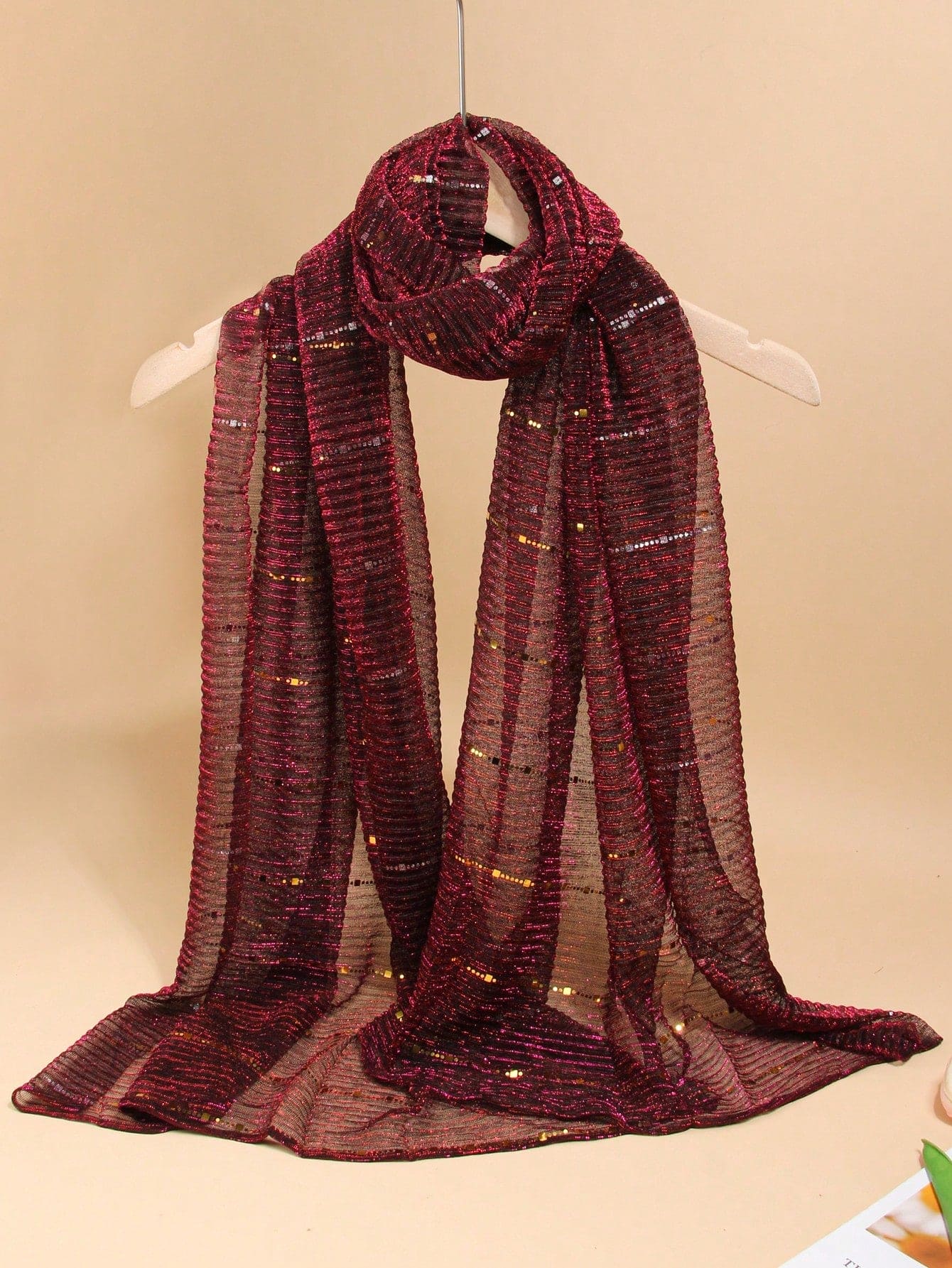 Sequins Metallic Textured Hijab