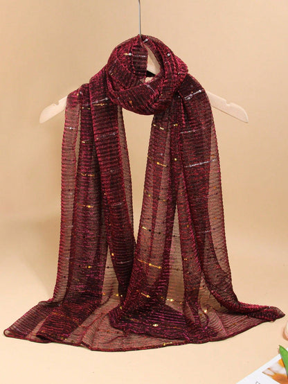 Sequins Metallic Textured Hijab