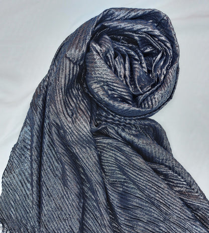 Shimmer Pleated Cotton Hijab