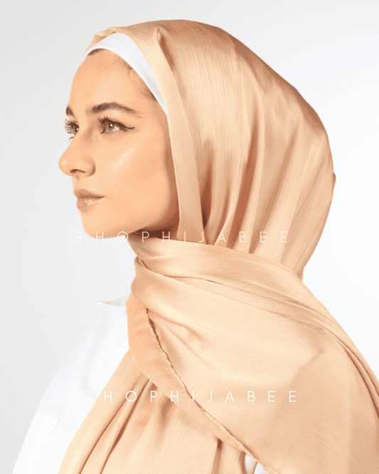 Crepe Satin Hijab (Shade- Beige)