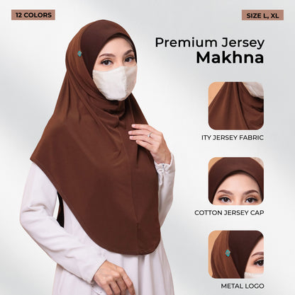 Navy/ Soft Jersey Malaysian Instant Hijabs