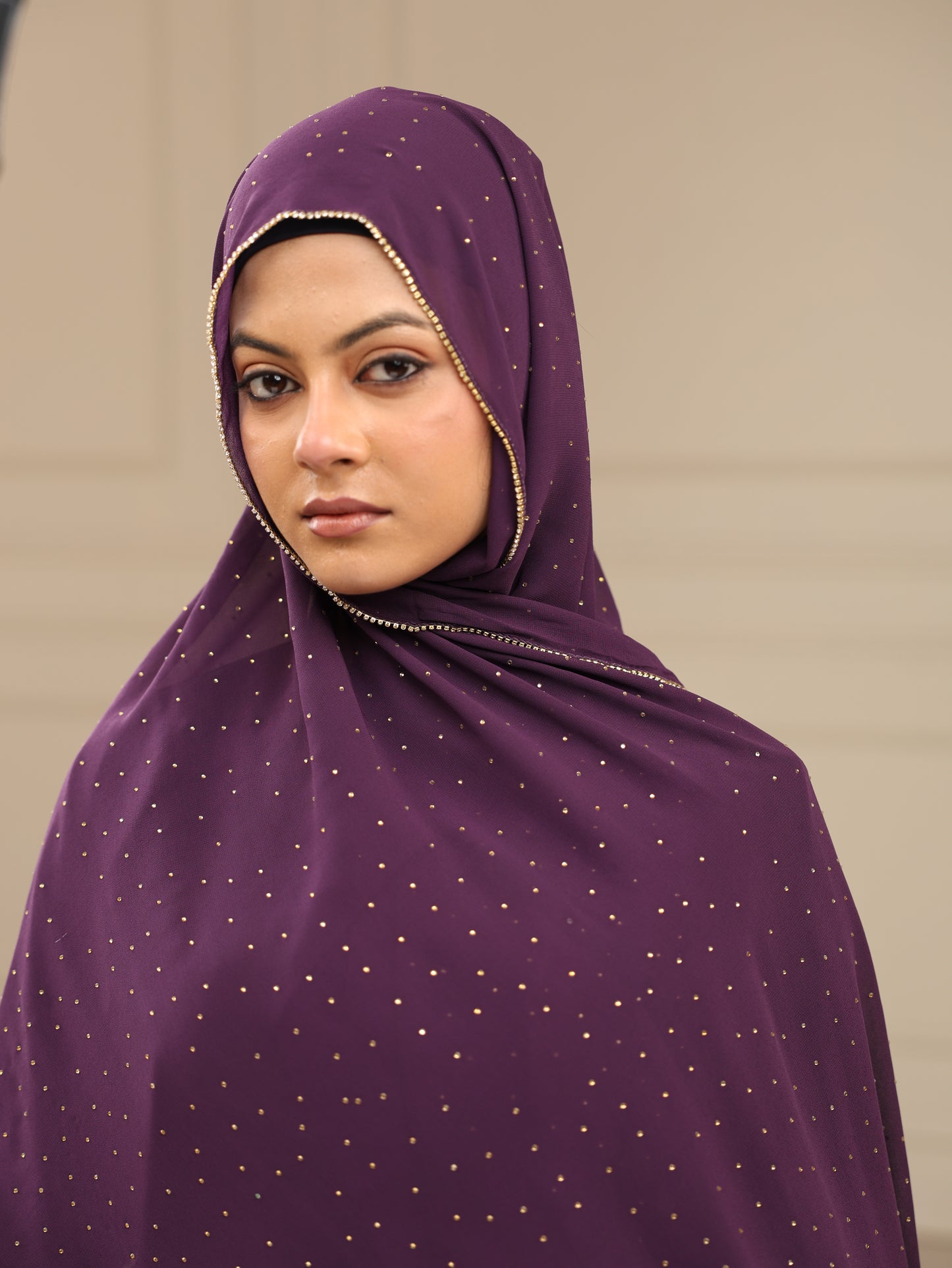 Luxury Rhinestone Lace Hijab
