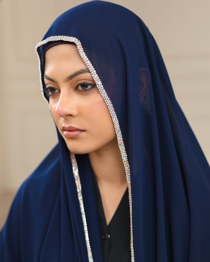 Blue Royal Gemstone Hijab