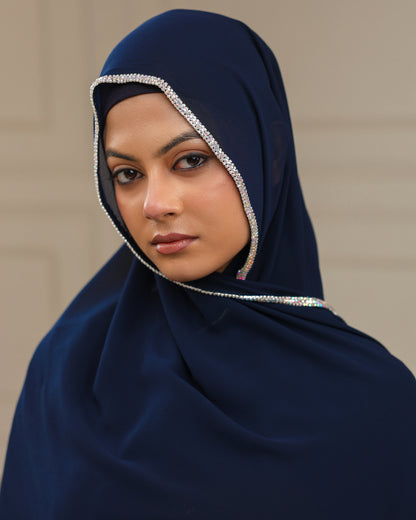 Blue Royal Gemstone Hijab