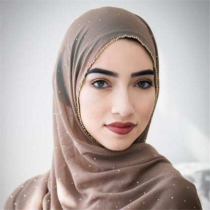 Luxury Rhinestone Lace Hijab