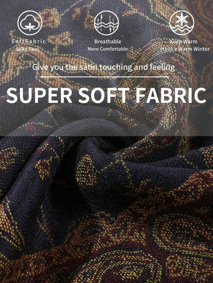 Night Black - Pashmina Hijab/ Royale Paisley Series