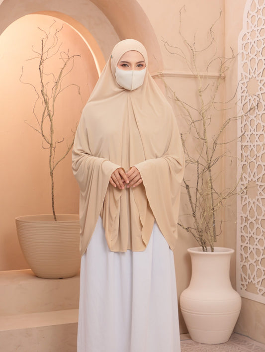 Beige/ Egyptian Instant Prayer Veil