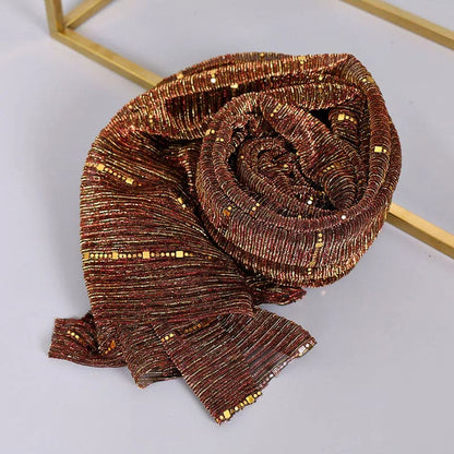 Sequins Metallic Textured Hijab