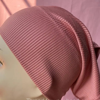 Ribbed Jersey Tube Caps