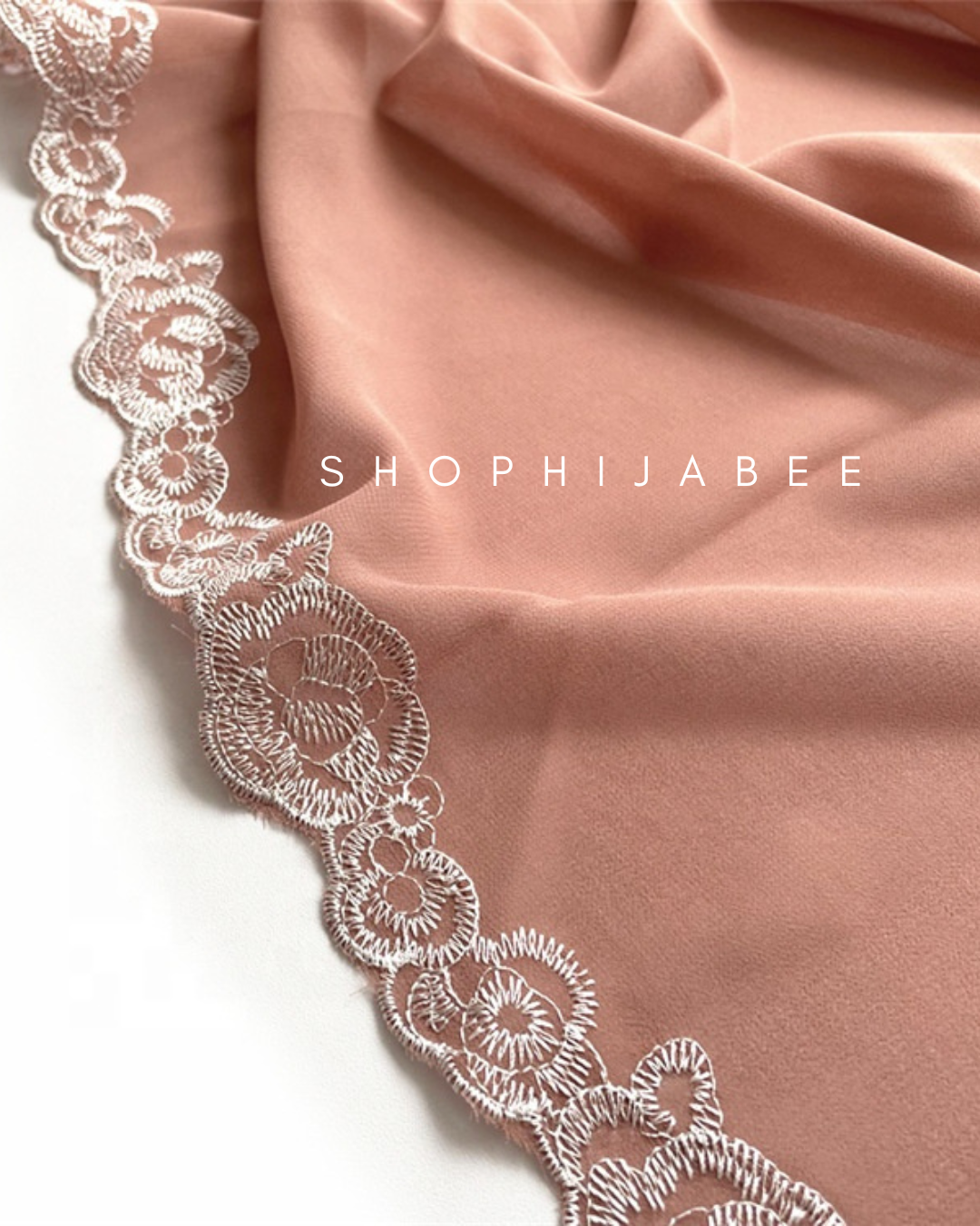 Rosette Embroidery Chiffon Hijabs