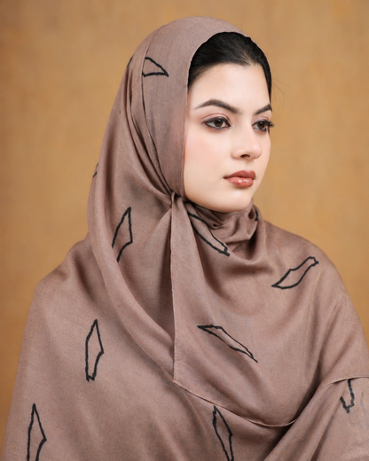 Sand / Palestine Printed Modal Hijab