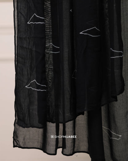 Black / Palestine Printed Modal Hijab