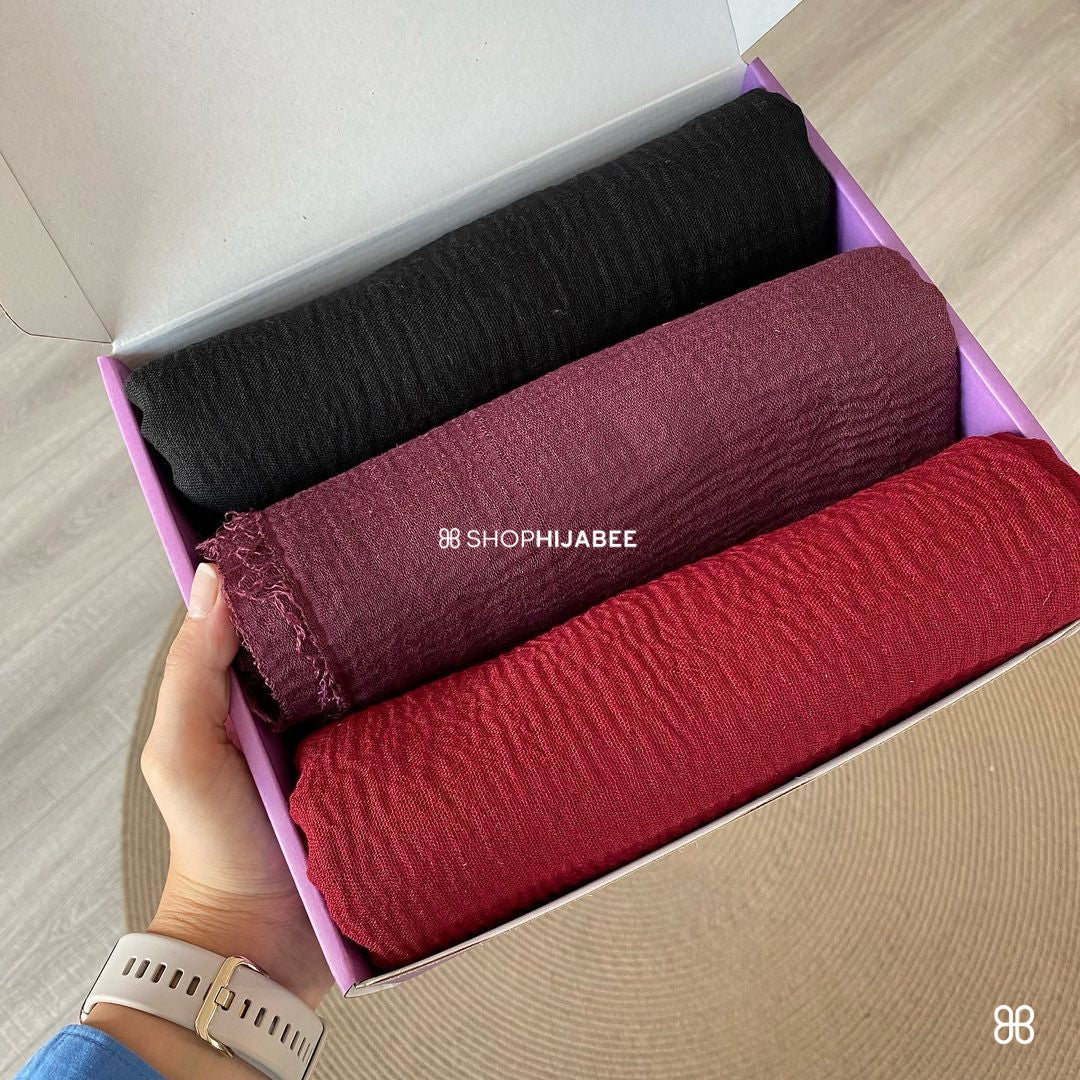 Crinkled Cotton Hijab BOX