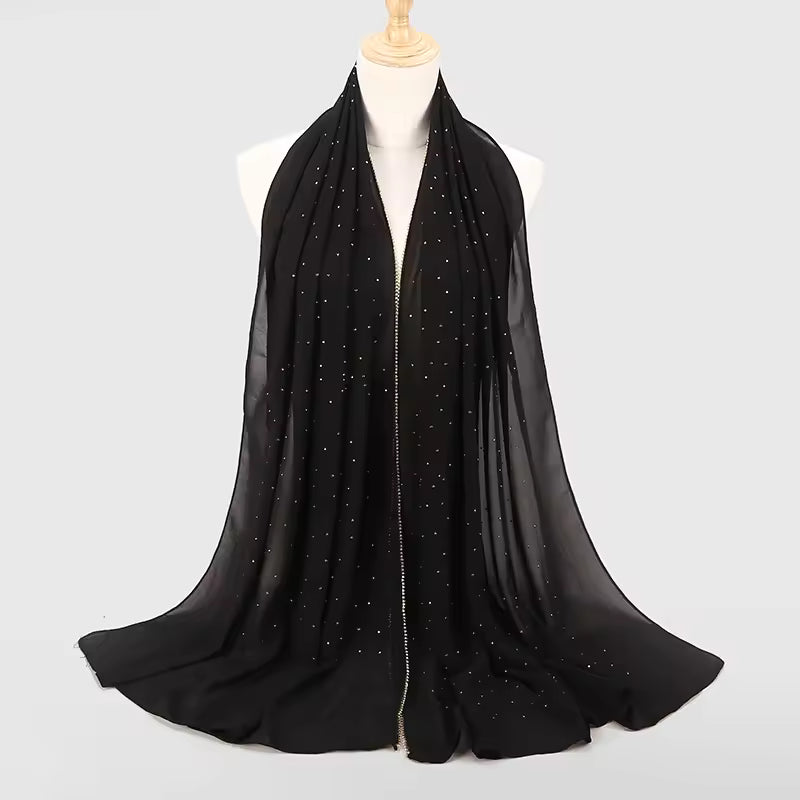 Luxury Rhinestone Lace Hijab
