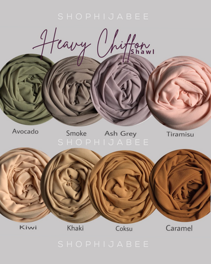 Premium Heavy Chiffon Hijab COMBO (Pack of 5)