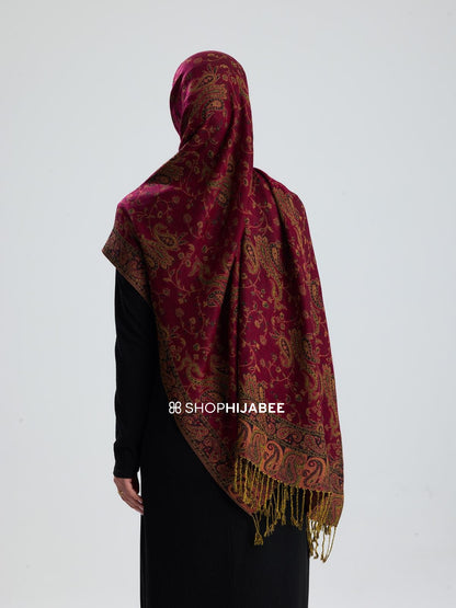 Ottoman Rose- Pashmina Hijab/ Royale Paisley Series