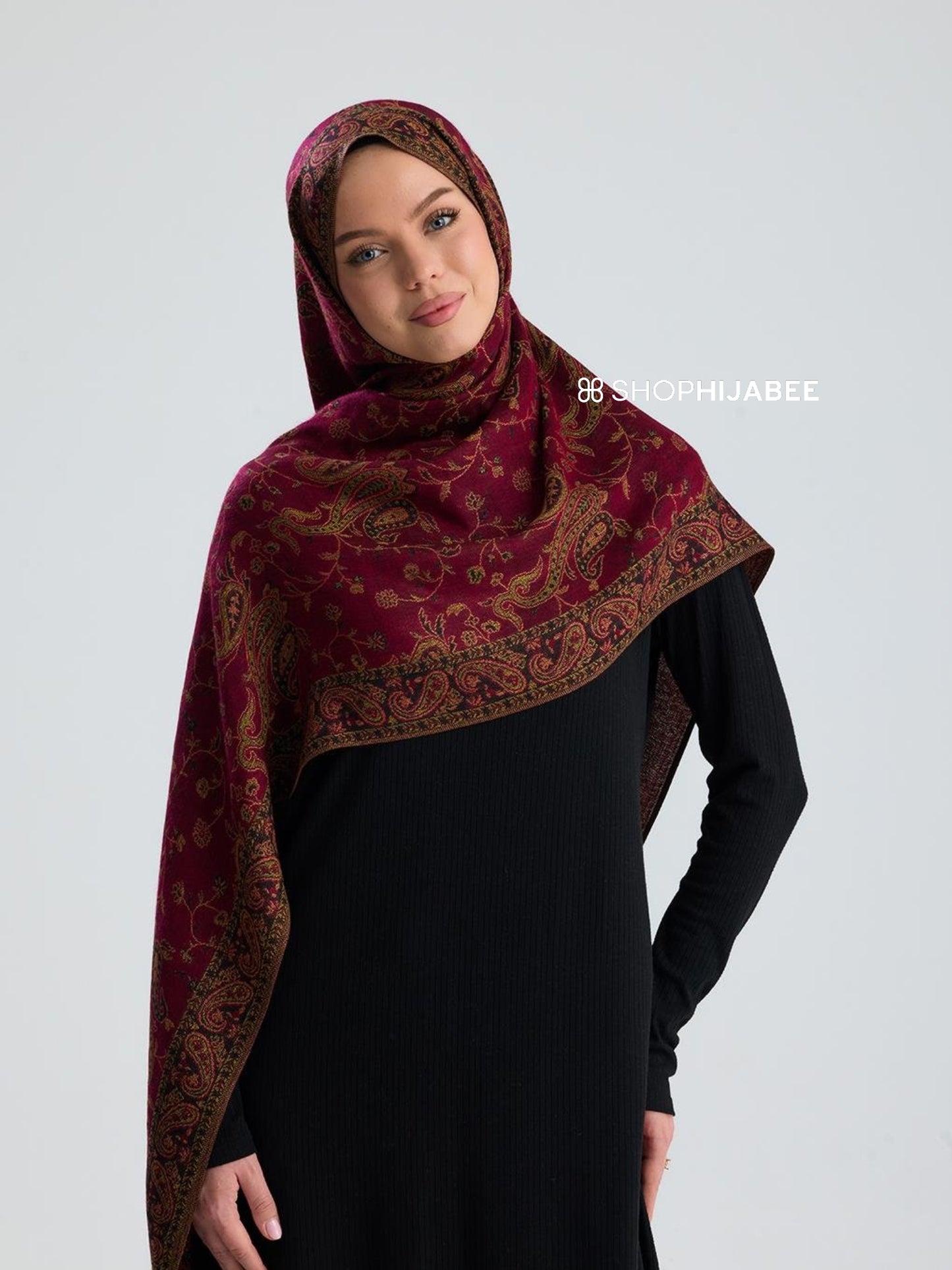 Ottoman Rose- Pashmina Hijab/ Royale Paisley Series