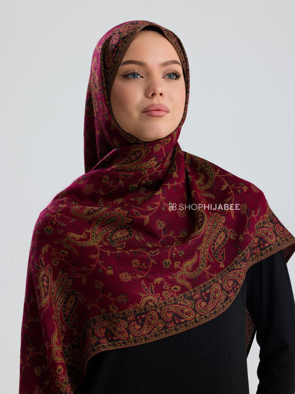 Maroon Pashmina Hijab