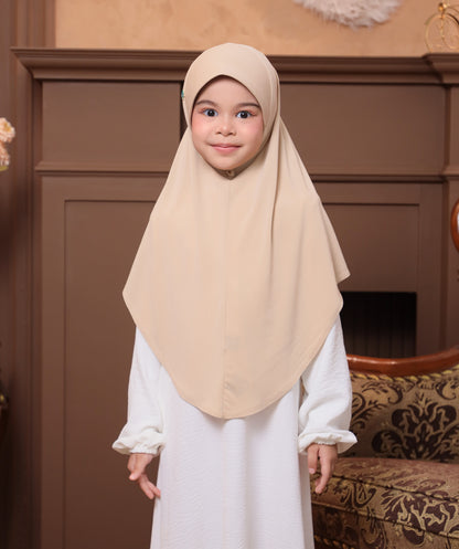 Soft Jersey/ Cooling fabric/ Malaysian Instant Hijabs/ Beige