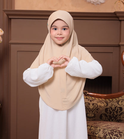 Soft Jersey/ Cooling fabric/ Malaysian Instant Hijabs/ Beige