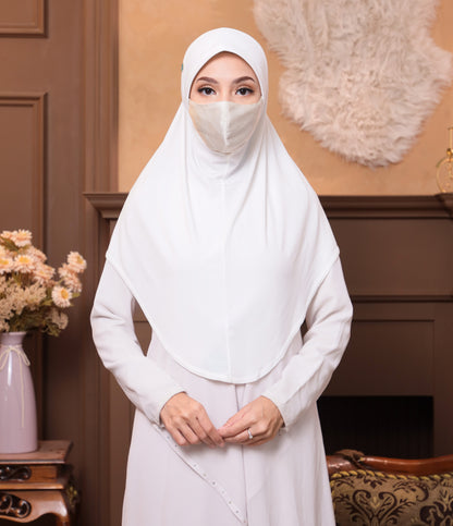 Soft Jersey/ Cooling fabric/ Malaysian Instant Hijabs/ White