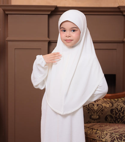 Soft Jersey/ Cooling fabric/ Malaysian Instant Hijabs/ White
