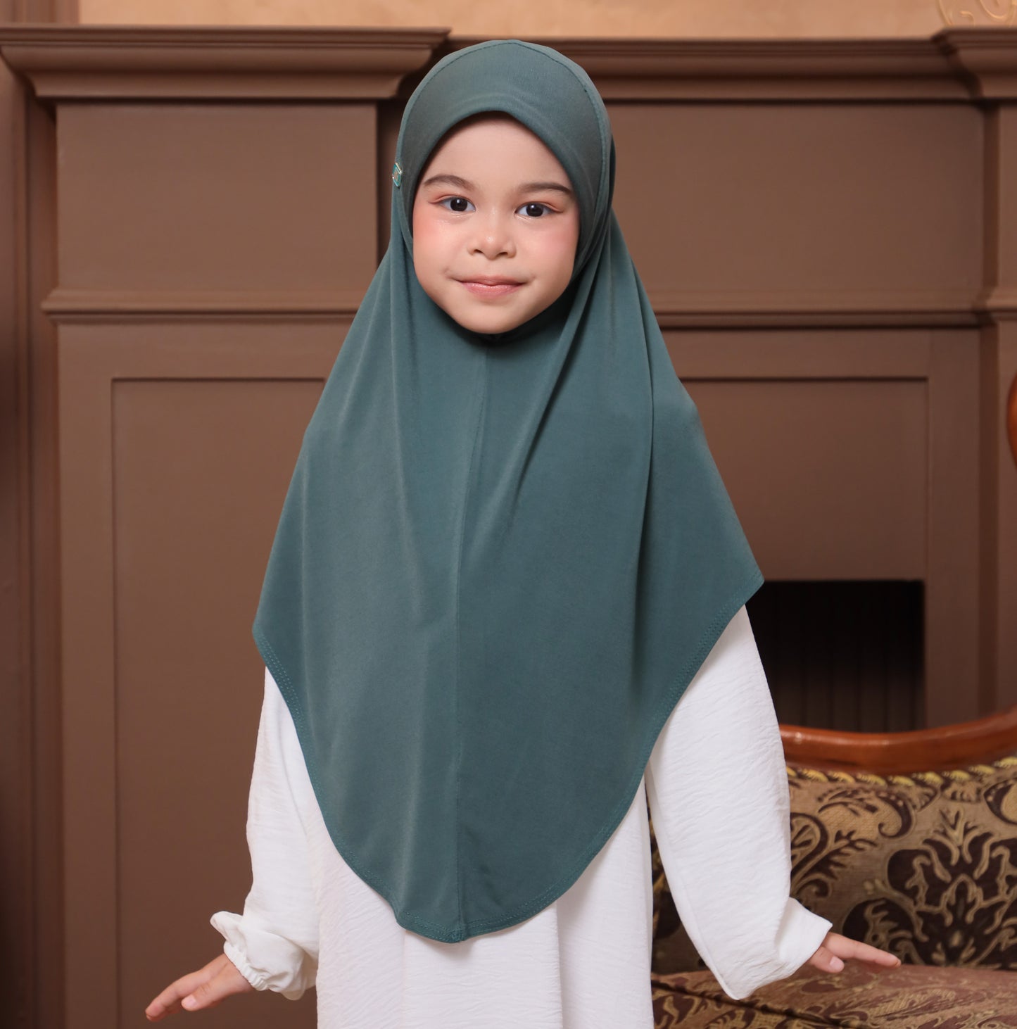 Soft Jersey/ Cooling fabric/ Malaysian Instant Hijabs/ Forest Green