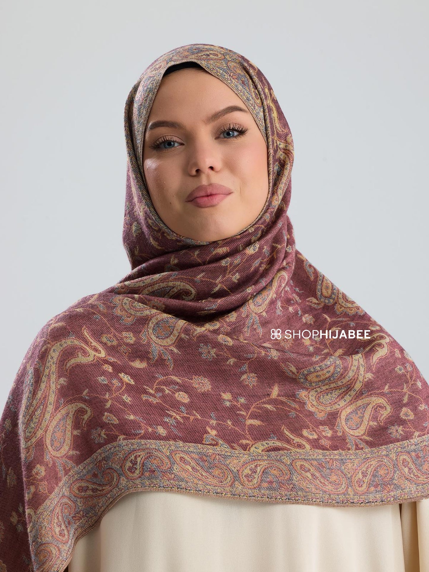 Pink Oasis - Pashmina Hijab/ Royale Paisley Series