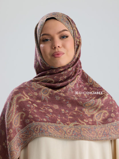 Pink Oasis - Pashmina Hijab/ Royale Paisley Series