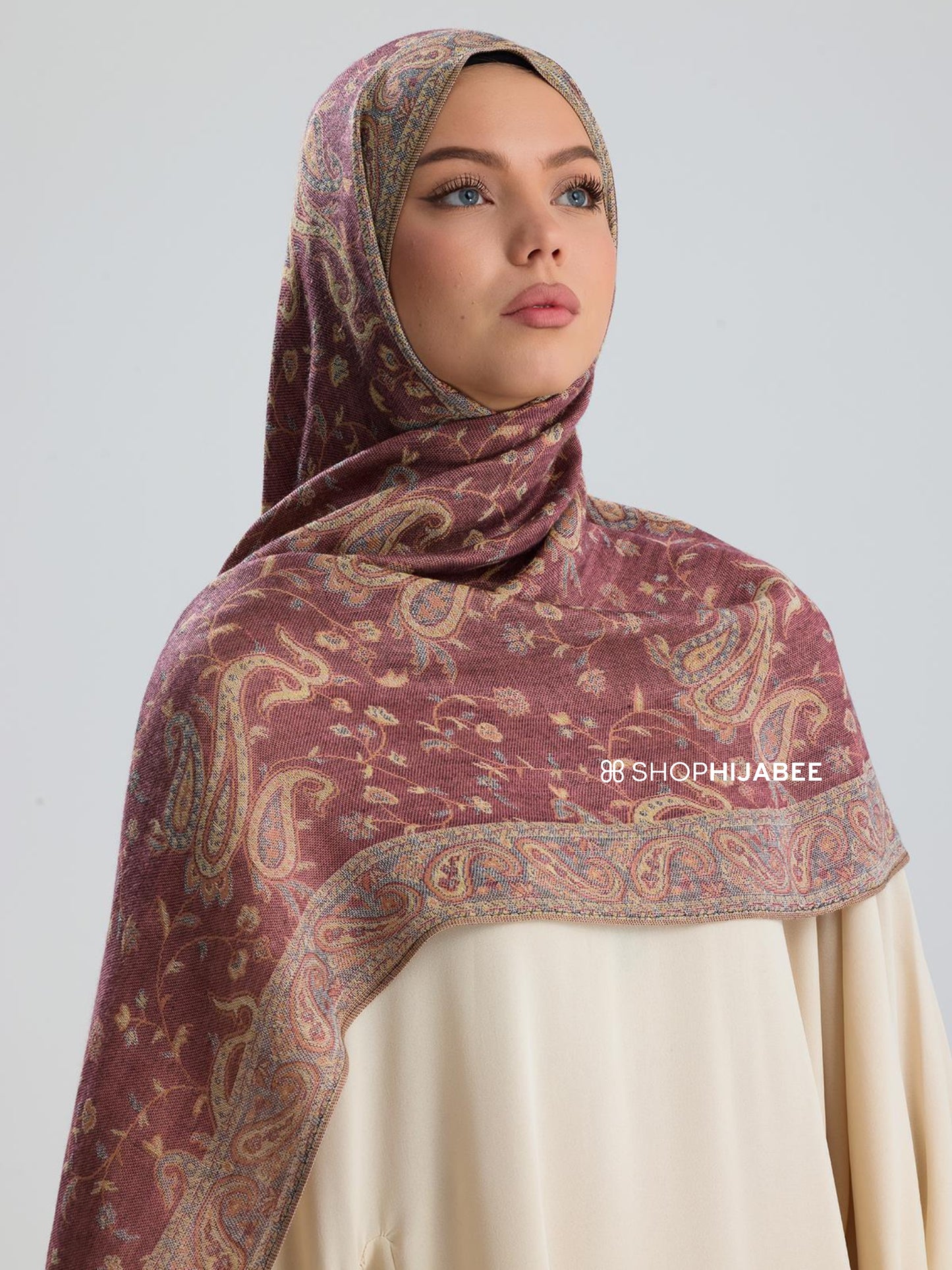 Pink Oasis - Pashmina Hijab/ Royale Paisley Series