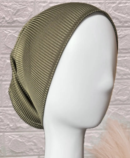 Ribbed Jersey Tube Caps
