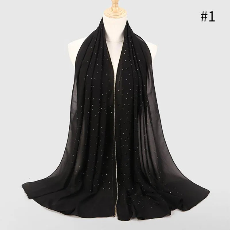 Luxury Rhinestone Lace Hijab