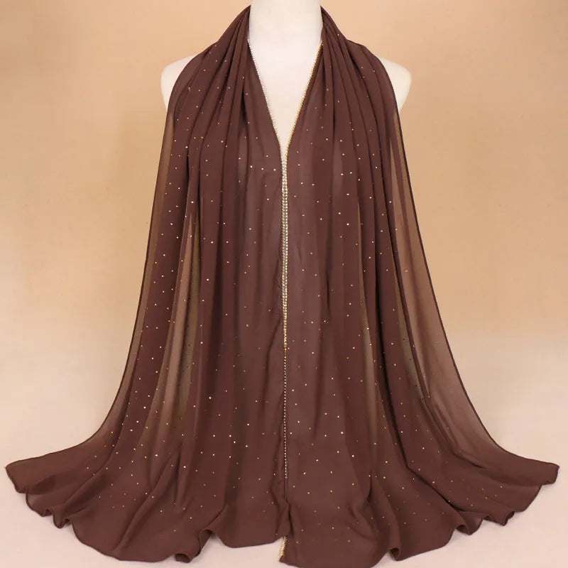 Luxury Rhinestone Lace Hijab