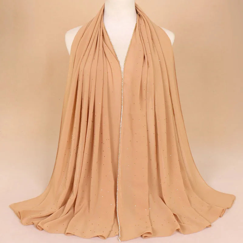 Luxury Rhinestone Lace Hijab