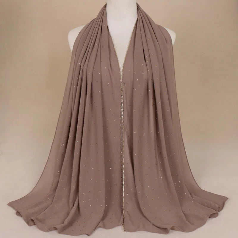 Luxury Rhinestone Lace Hijab