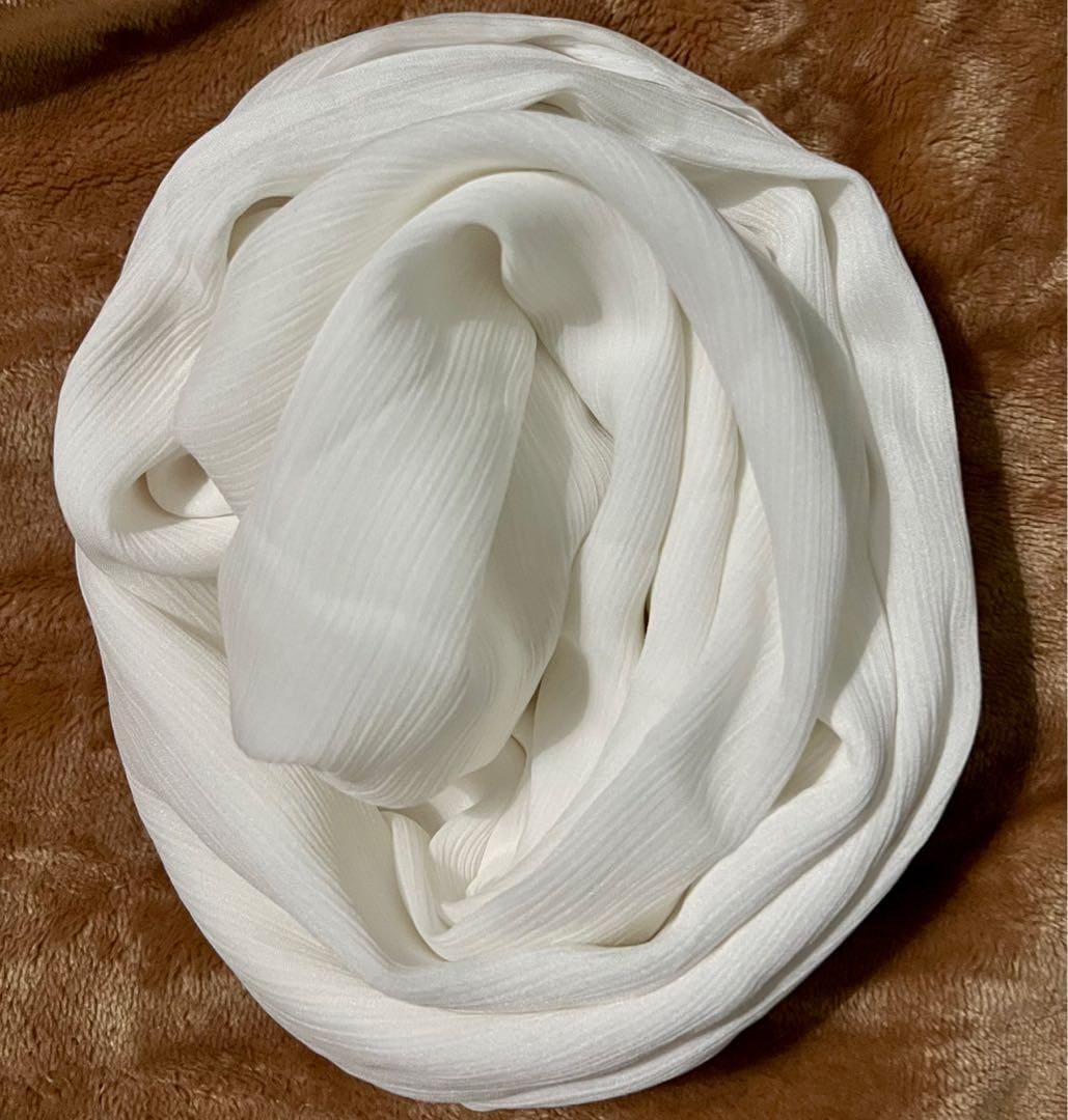 Malaysian Crepe Satin Hijab (White)