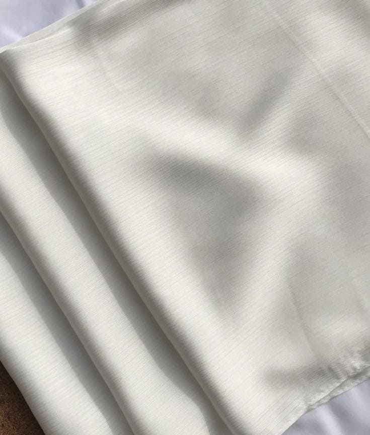 Malaysian Crepe Satin Hijab (White)
