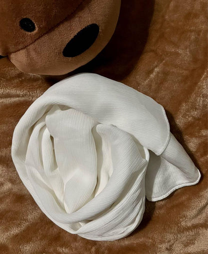 Malaysian Crepe Satin Hijab (White)