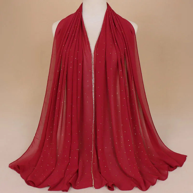 Luxury Rhinestone Lace Hijab