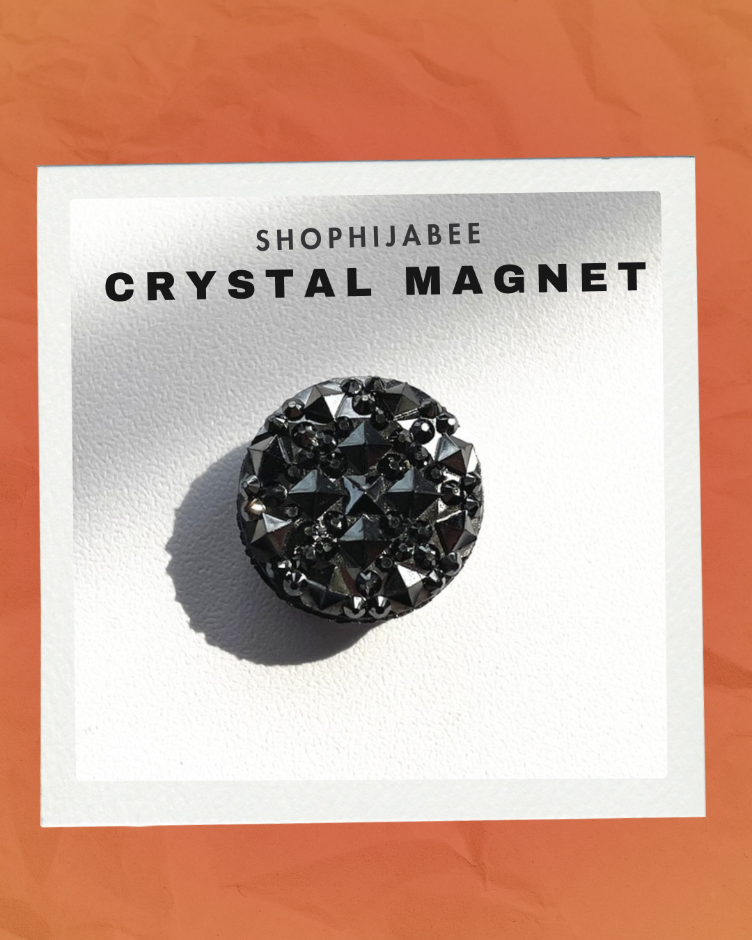 Diamante Magnetic Hijab 'Pin' - Black