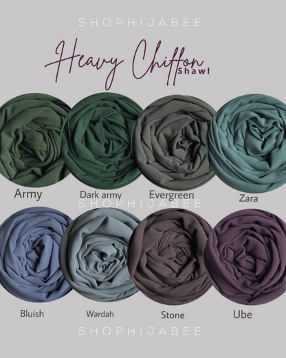 Premium Heavy Chiffon Hijab COMBO (Pack of 5)