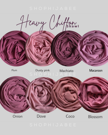 Malaysian Heavy Chiffon Hijab COMBO (Pack of 4)