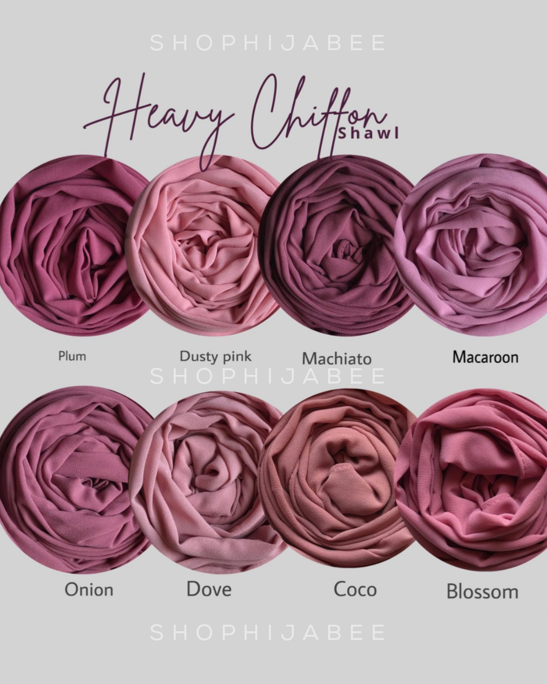 Premium Heavy Chiffon Hijab COMBO (Pack of 5)
