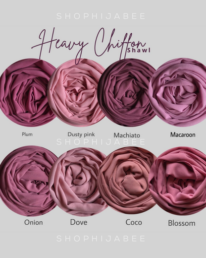 Premium Heavy Chiffon Hijab COMBO (Pack of 5)