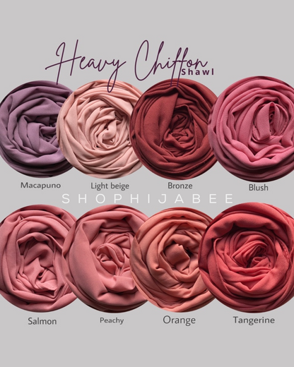 Malaysian Heavy Chiffon Hijab COMBO (Pack of 4)